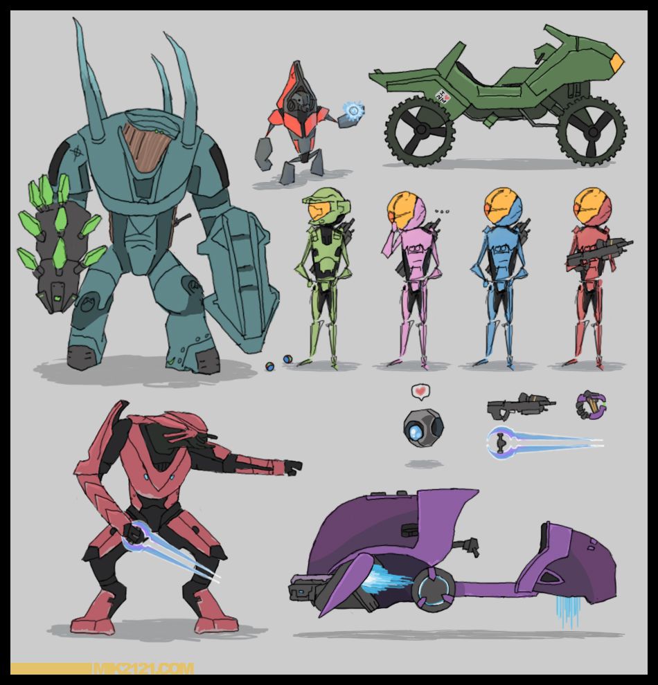 950x990 how to draw halo spartans halo reach campaign trailer - Halo Reach Drawings