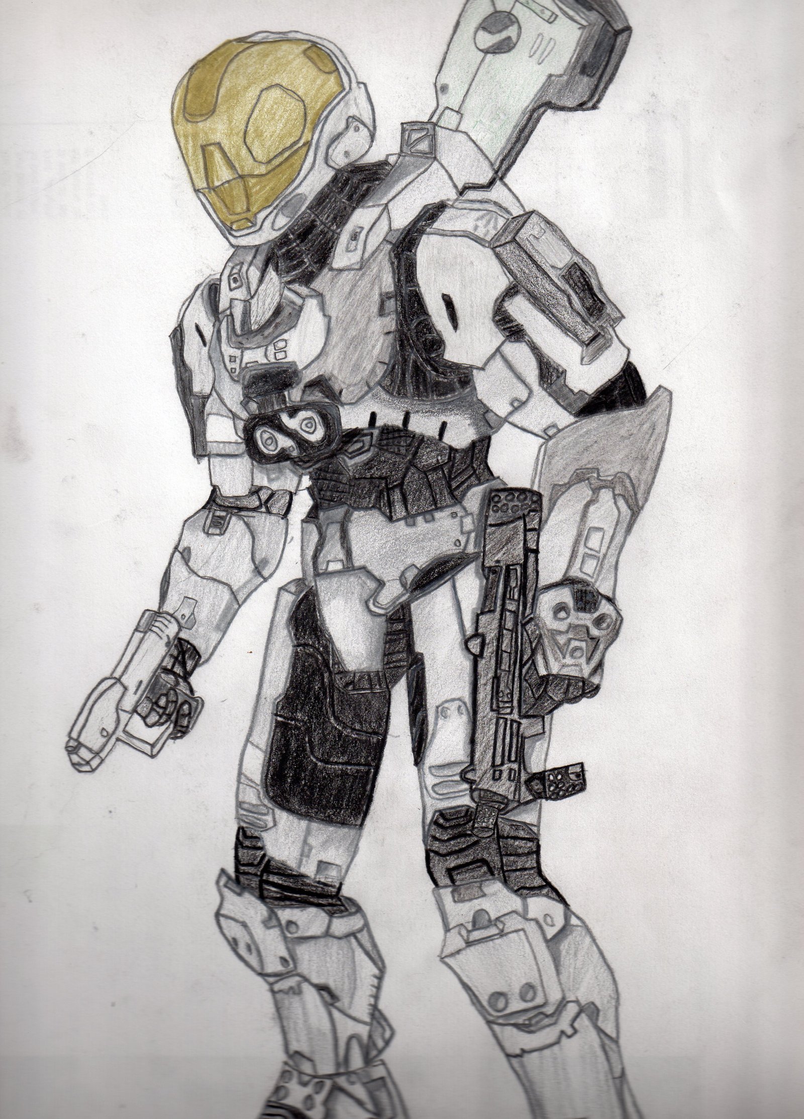 Halo Spartan Drawing. 