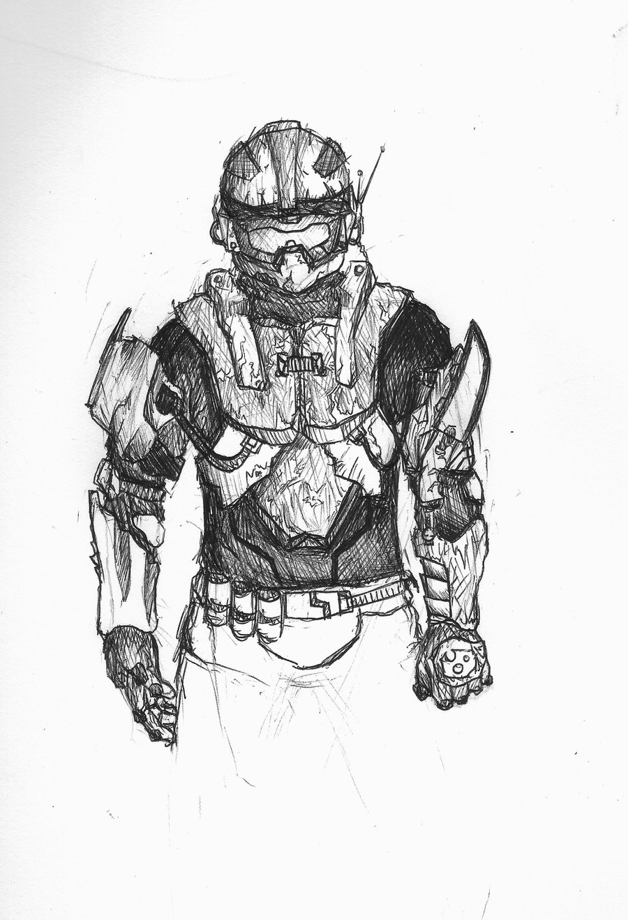 Halo Spartan Drawing at Explore collection of Halo