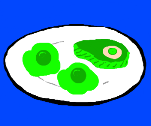 300x250 Green Eggs And Ham Drawing - Ham Drawing