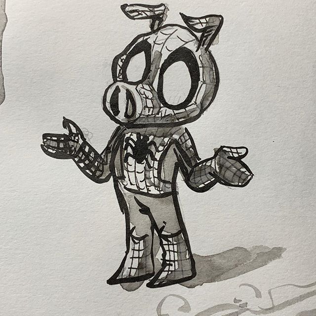 640x640 Daily Draw Peter Porker The Amazing Spider Ham Fwacata! - Ham Drawing