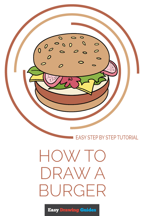 600x900 How To Draw A Burger - Hamburger Drawing
