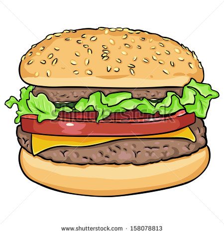 450x470 Hamburger Art - Hamburger Drawing