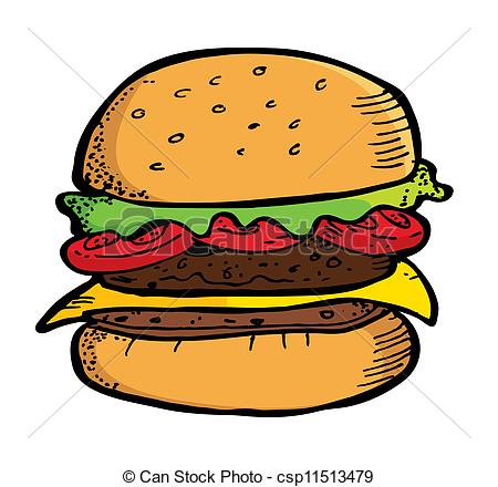 450x440 Hamburger Doodle - Hamburger Drawing