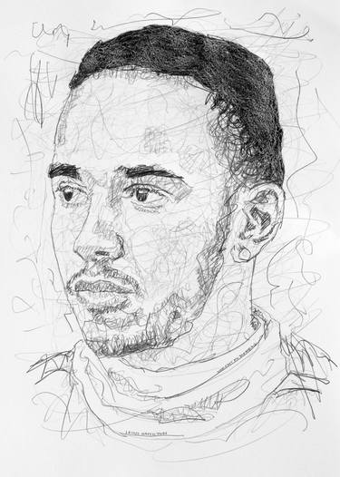 375x526 Lewis Hamilton Drawing - Hamilton Drawing