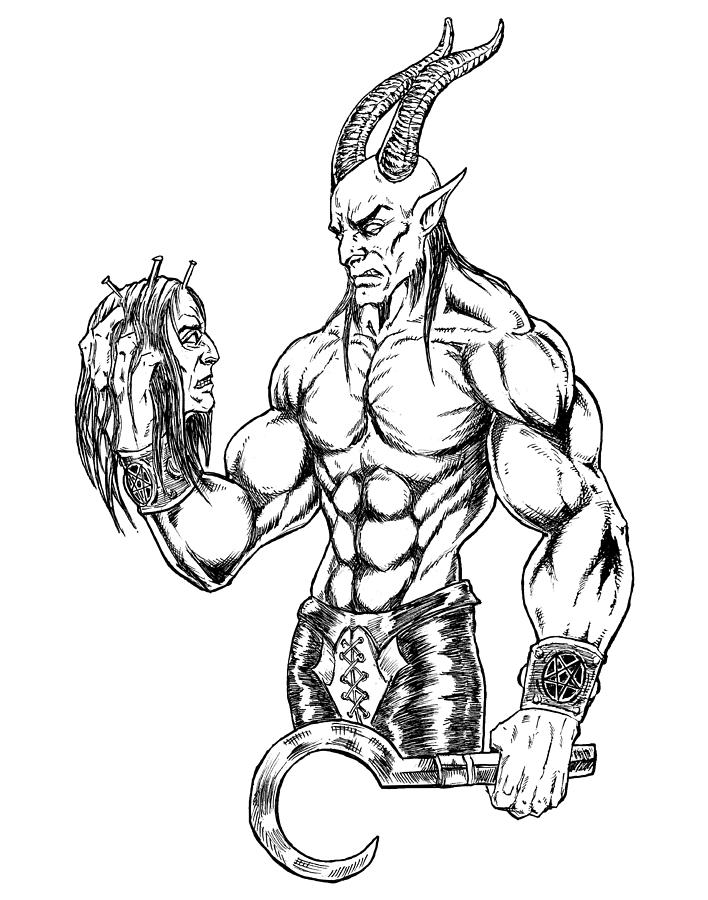 708x900 hamlet devil drawing - Hamlet Drawing