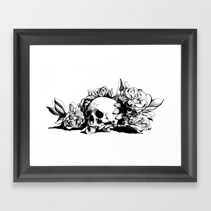 700x700 Hamlet Skull Framed Art Print - Hamlet Skull Drawing
