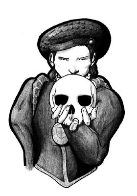 280x400 Hamlet Holding A Skull The Very Skull Of His Former Friend He - Hamlet Skull Drawing