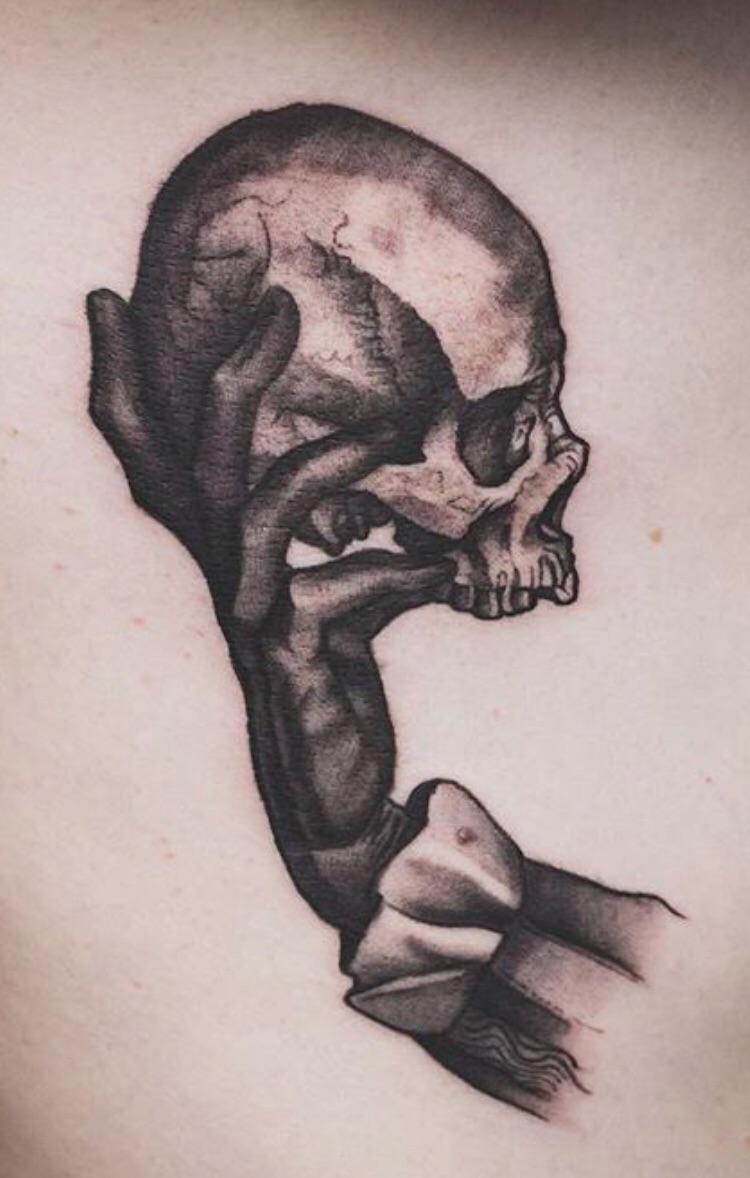 750x1178 My New Hamlet Tattoo - Hamlet Skull Drawing