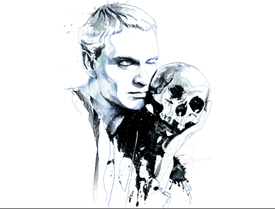 550x418 Trump Quotes Hamlet, Take These Slings And Arrows Gladly - Hamlet Skull Drawing