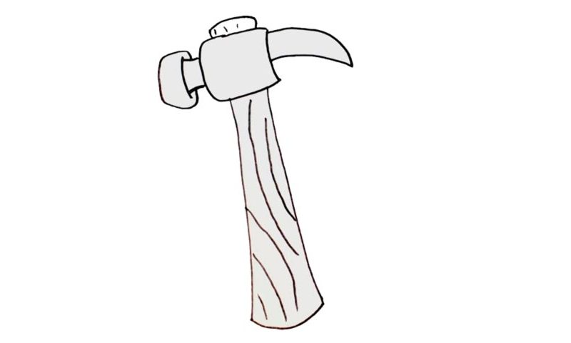 800x480 how to draw a hammer - Hammer Drawing