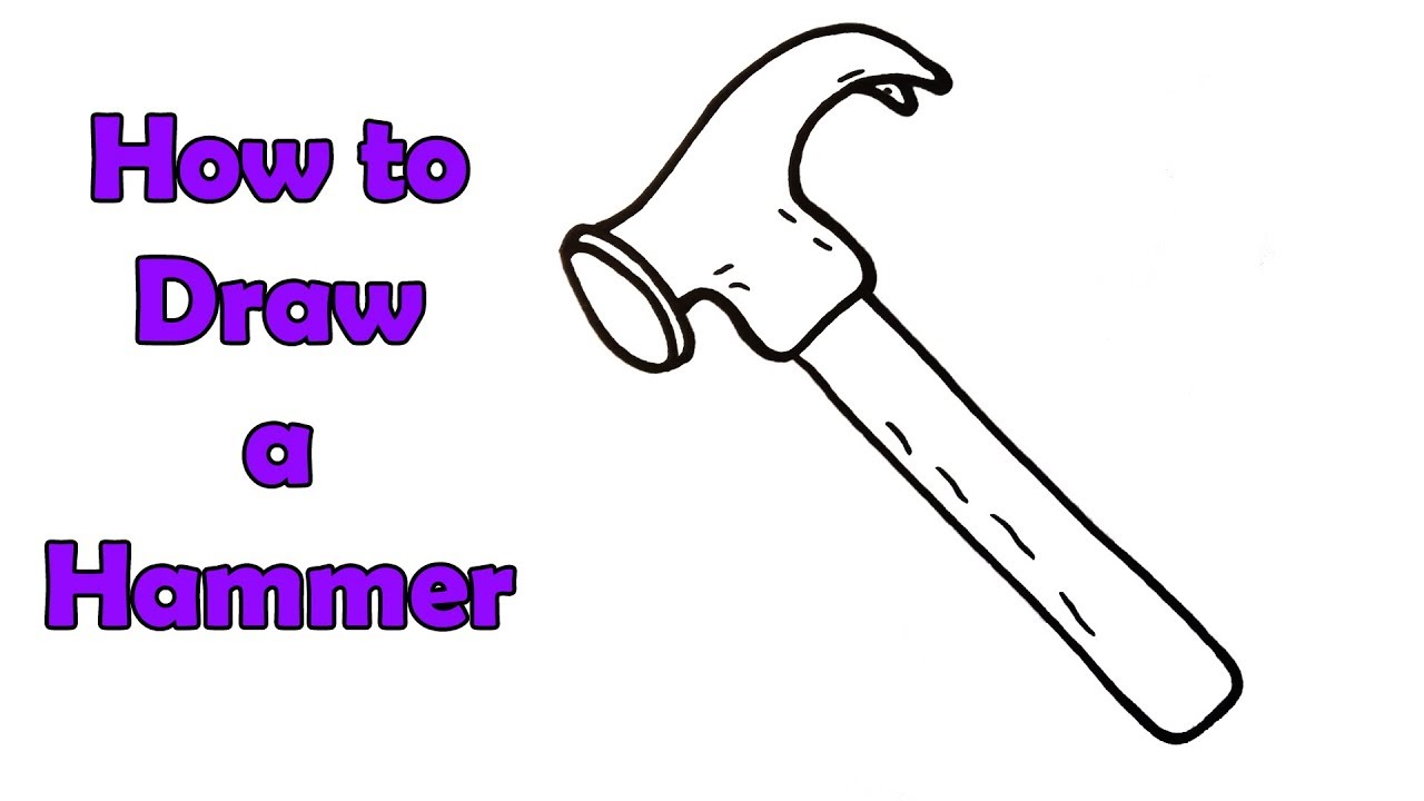 1280x720 how to draw a hammer - Hammer Drawing