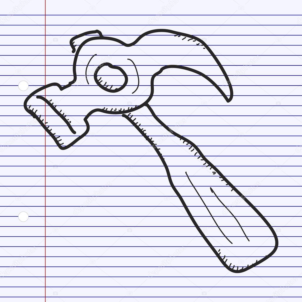 1024x1024 Simple Hammer Drawing - Hammer Drawing