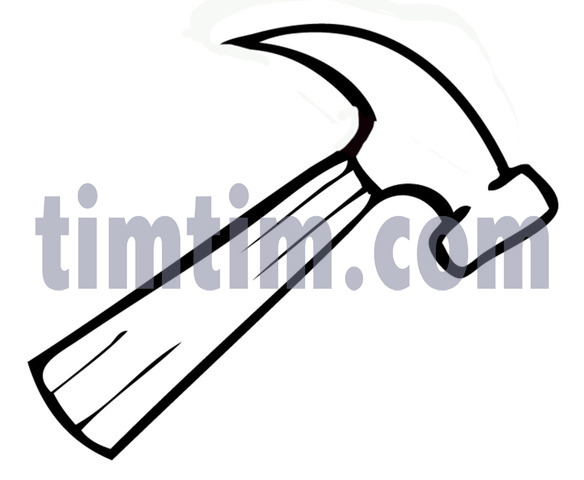 584x480 free drawing of a hammer bw from the category building home tools - Hammer Drawing