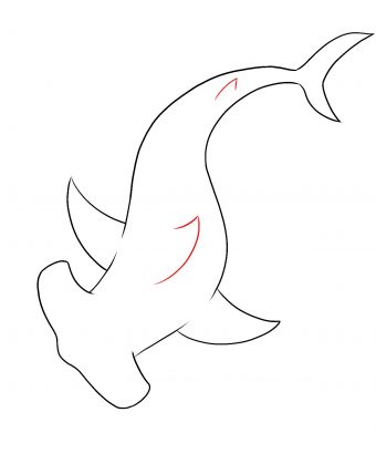 340x419 how to draw a hammerhead shark - Hammerhead Drawing