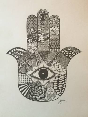 375x500 hamsa drawing - Hamsa Drawing