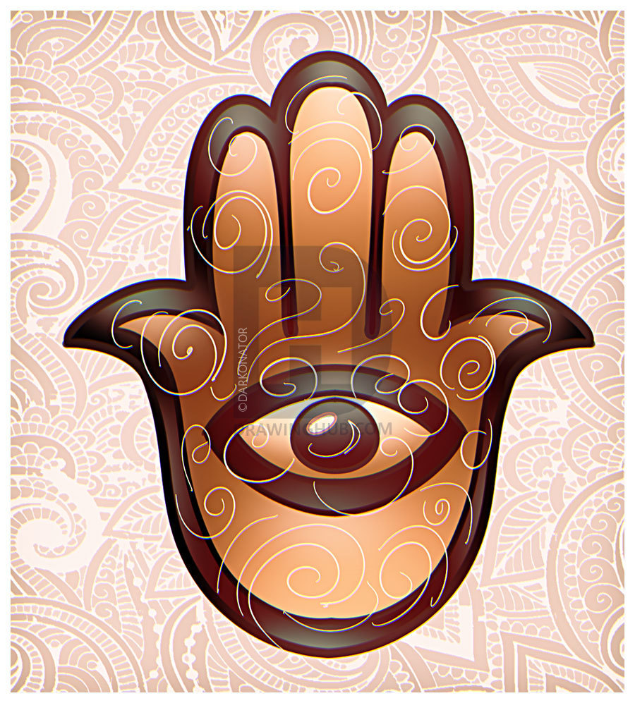 900x997 how to draw the hamsa hand, hindu hand tattoo, step - Hamsa Drawing