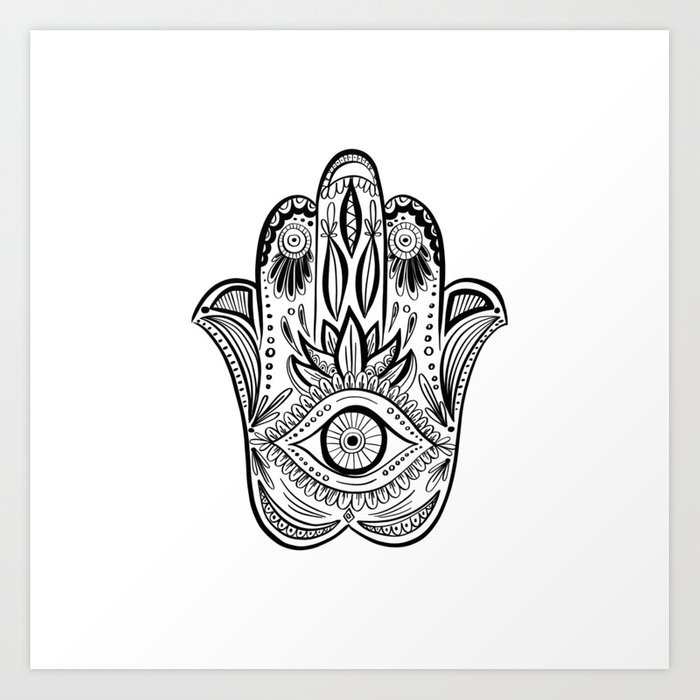 Hamsa Hand Drawing at PaintingValley.com | Explore collection of Hamsa ...