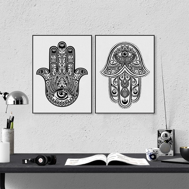 640x640 hand drawn ornate amulet hamsa hand of fatima art print wall - Hamsa Hand Drawing