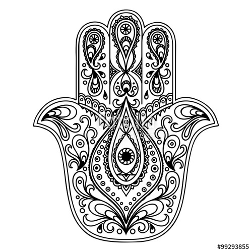 Hamsa Hand Drawing at PaintingValley.com | Explore collection of Hamsa ...