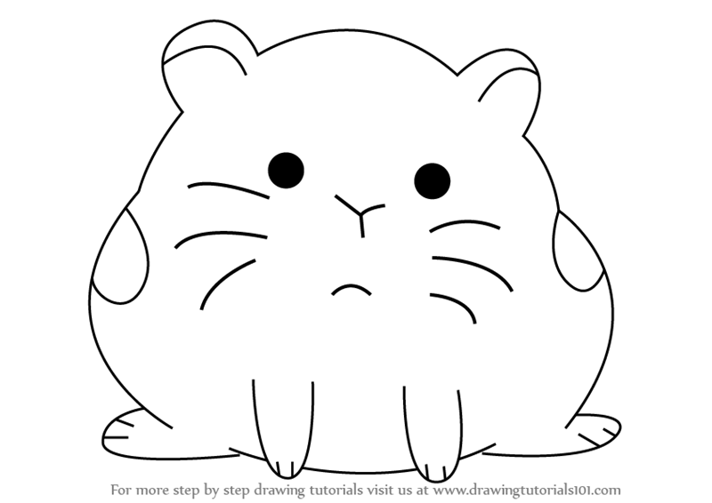 800x566 Learn How To Draw Hamster From We Bare Bears - Hamster Cartoon Drawing
