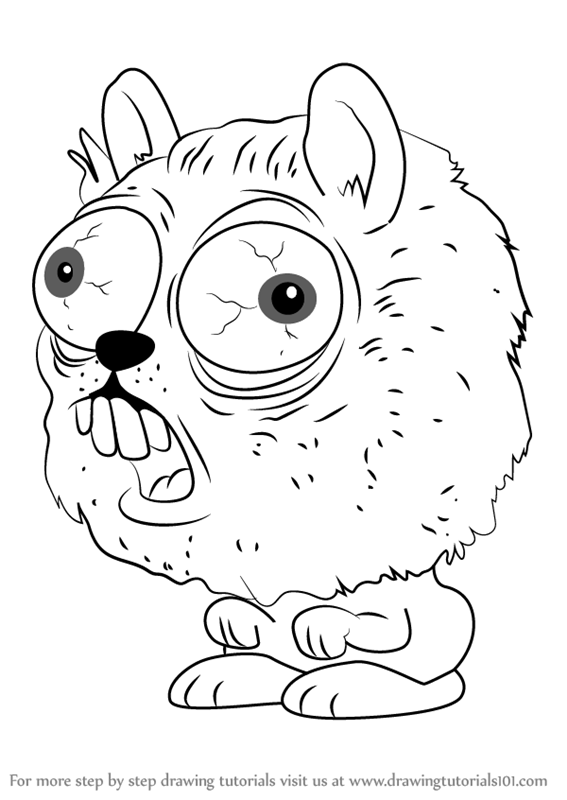 567x800 Learn How To Draw Horrid Hamster From The Ugglys Pet Shop - Hamster Drawing