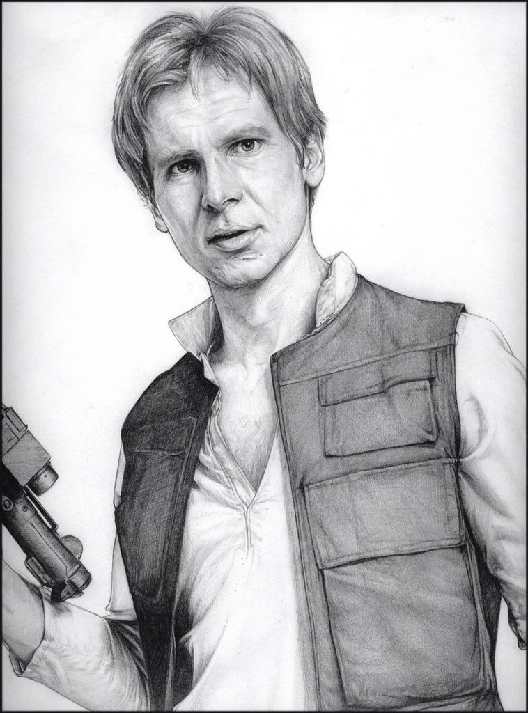 758x1024 Star Wars Drawing, Pencil, Sketch, Colorful, Realistic Art Images - Han Solo Drawing
