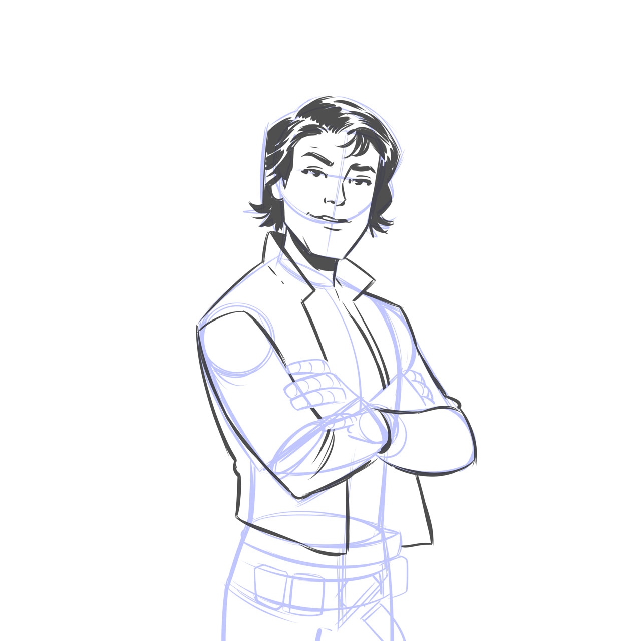 1280x1280 elsa charretier teaches us how to draw han solo - Han Solo Drawing
