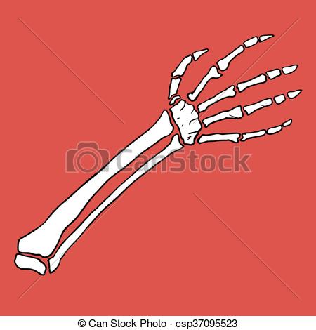 450x470 Creative Design Of Hand Bones Draw - Hand Bones Drawing