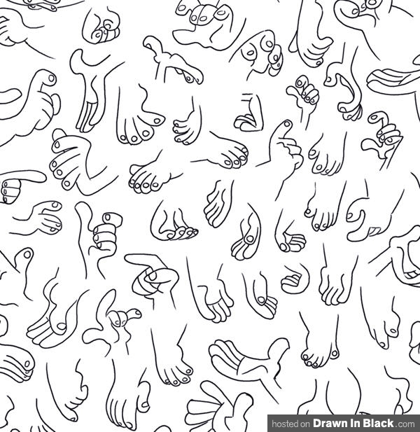 600x617 How To Draw Hands Tutorials, How To's, Step - Hand Cartoon Drawing