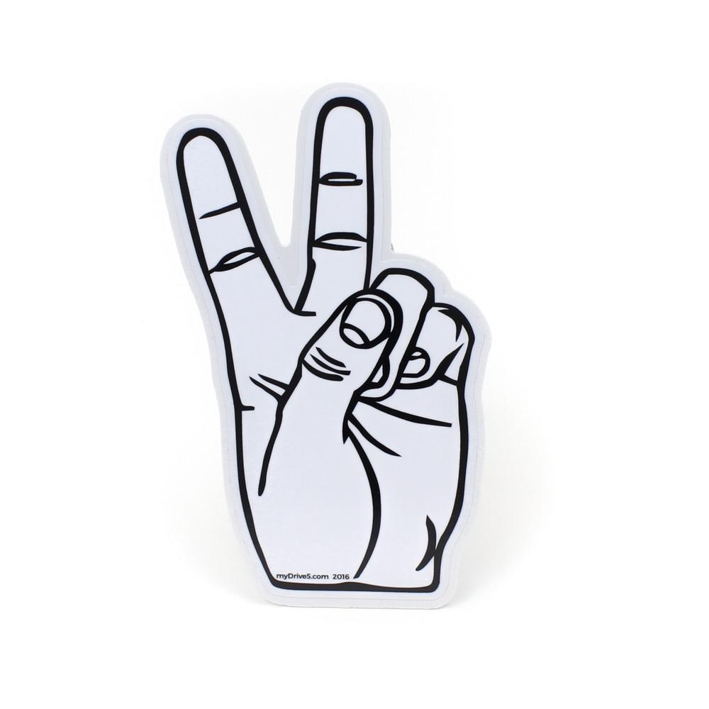 1000x1000 Wipermoji Peace Hand - Hand Cartoon Drawing
