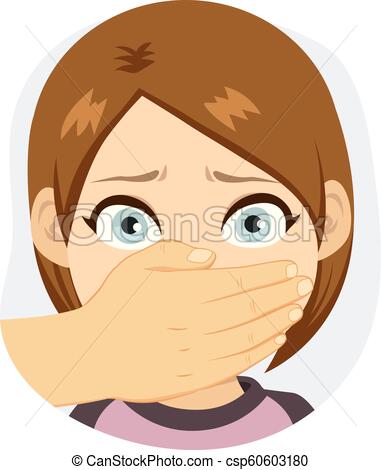 381x470 adult hand abuse girl scared young girl with adult male hand - Hand Covering Mouth Drawing