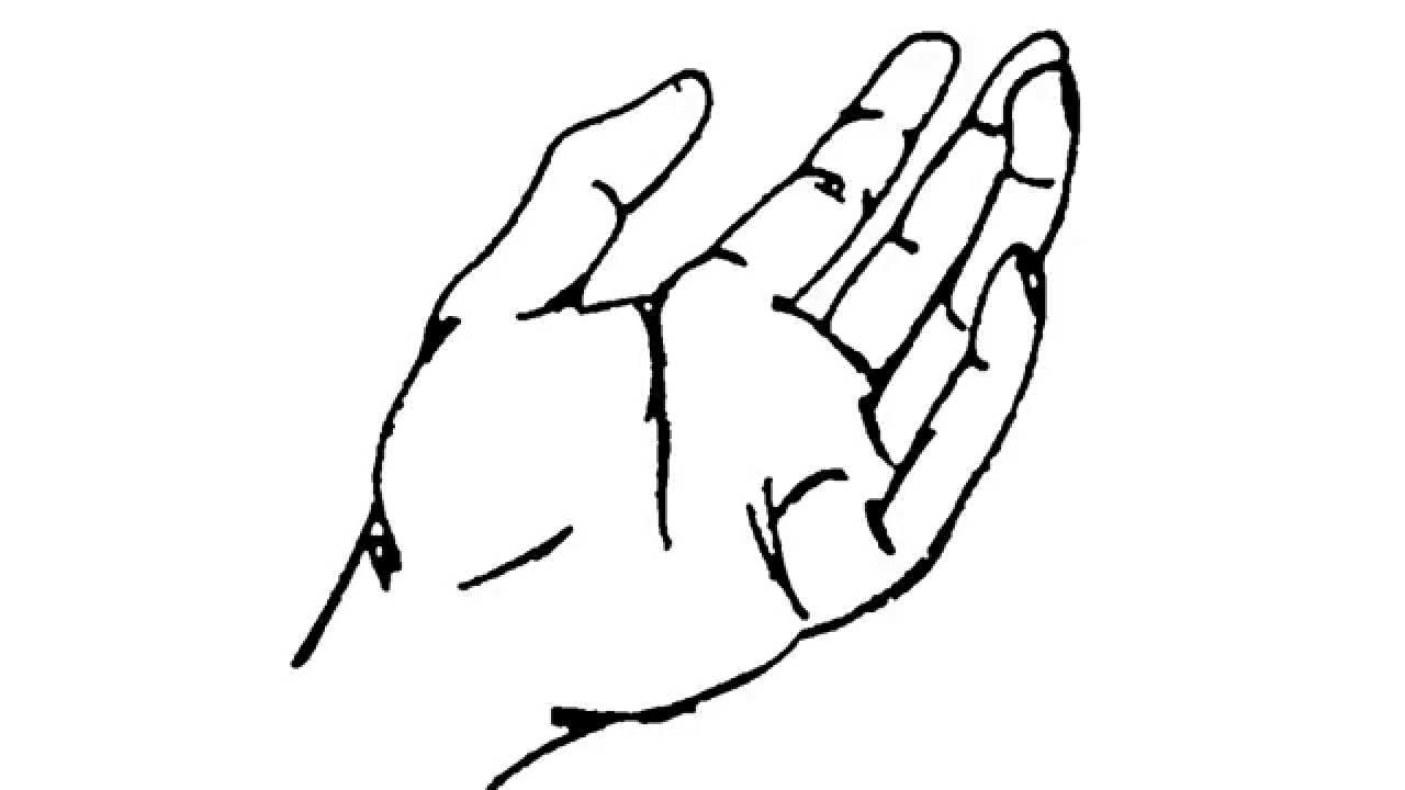 1280x720 How To Draw Open Hand - Hand Drawing