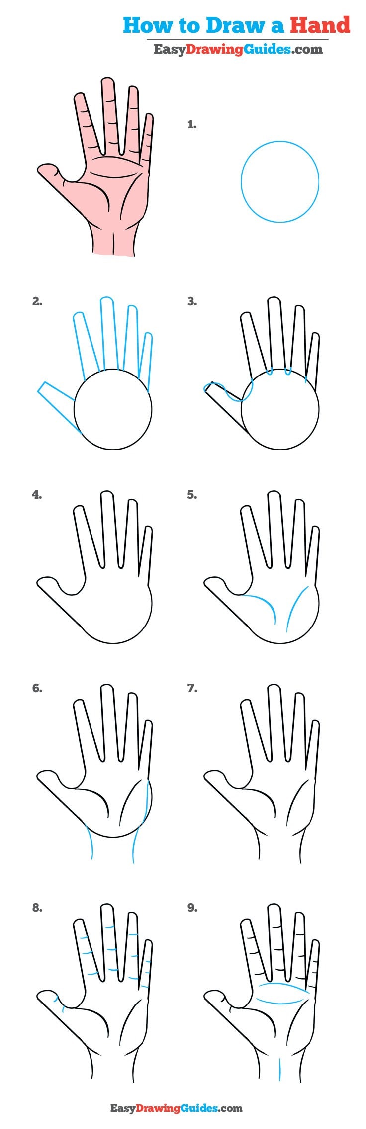 736x2267 How To Draw A Hand Really Easy Drawing Tutorial - Hand Drawing A Picture