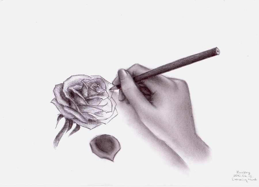 900x652 Picture Of A Hand Drawing - Hand Drawing A Picture