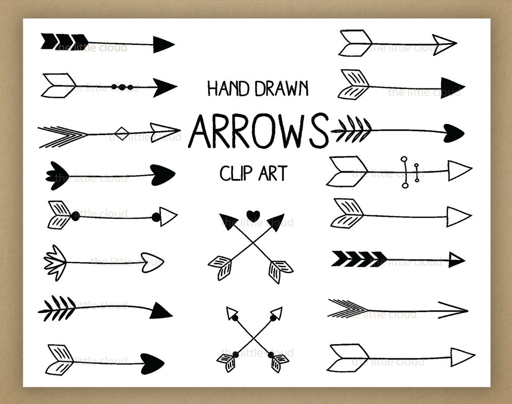 1008x795 Free Drawn Arrow Banner Transparent Download - Hand Drawing Clipart