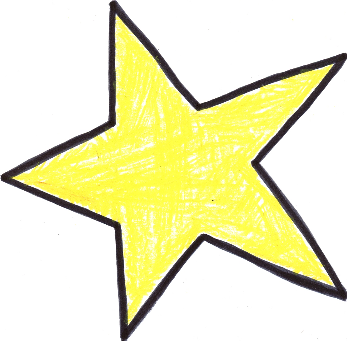 1113x1096 Hand Drawn Star Clipart - Hand Drawing Clipart