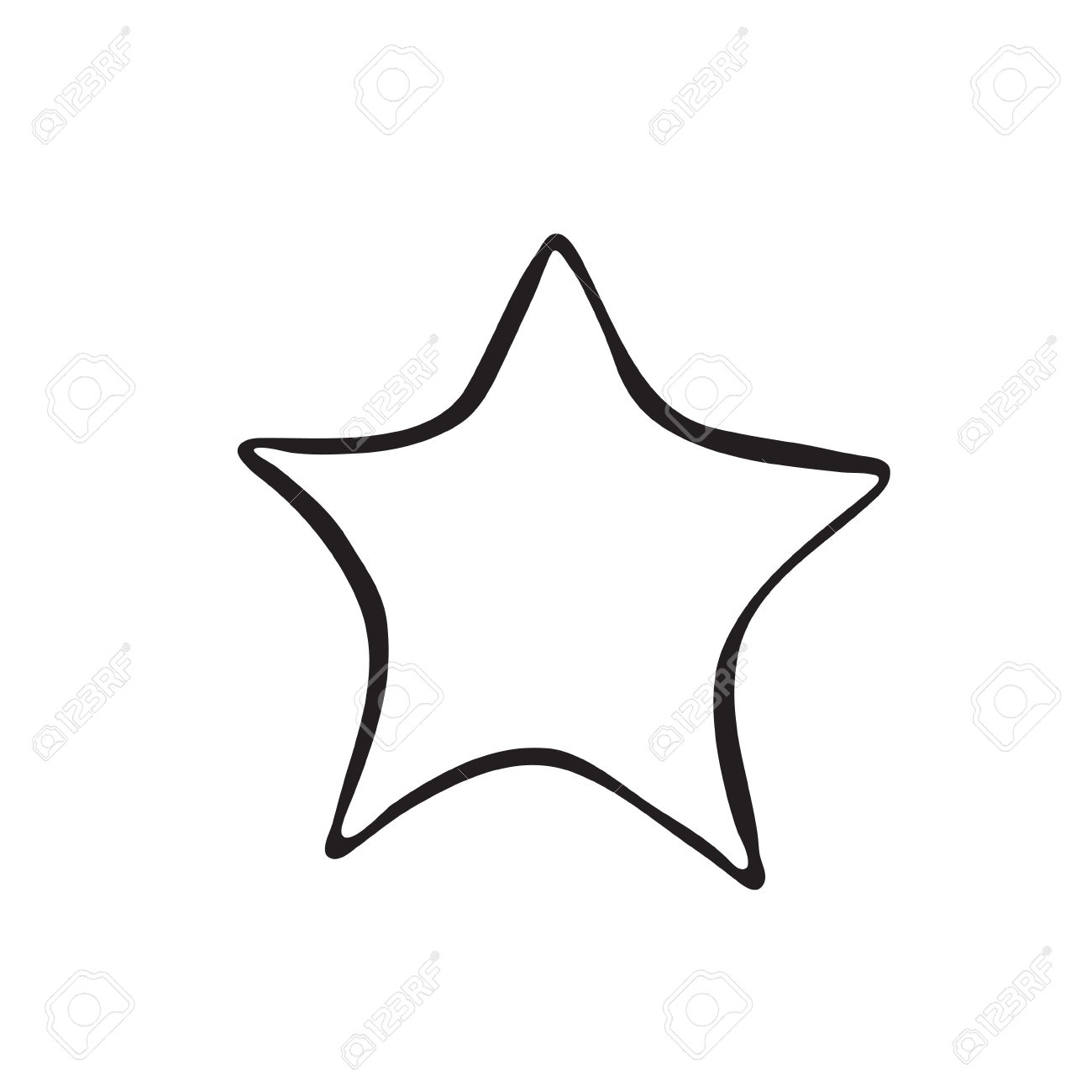 1300x1300 Clipart Of Hand Drawn Star Collection - Hand Drawing Clipart