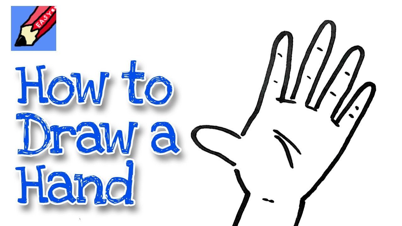 1280x720 How To Draw A Hand Real Easy - Hand Drawing Easy