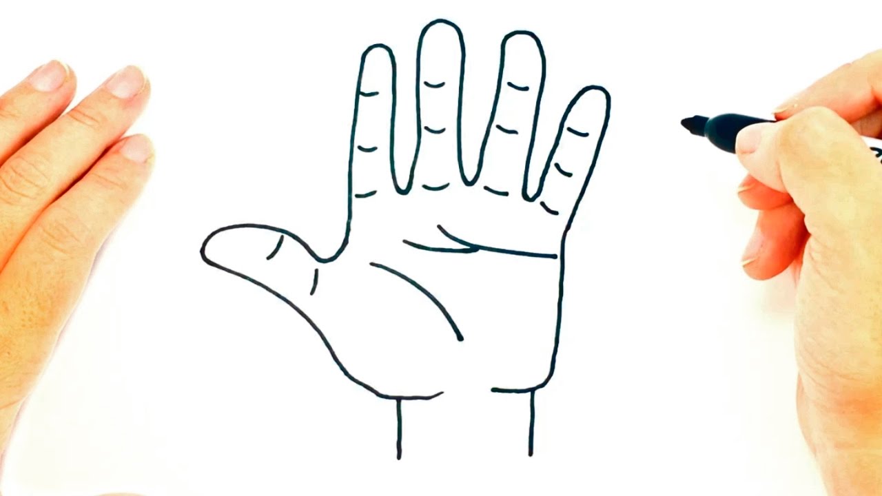 1280x720 How To Draw A Hand Step - Hand Drawing Easy