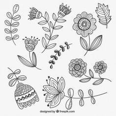 236x236 Best Hand Drawn Flowers Images In Christmas Design - Hand Drawing Flowers