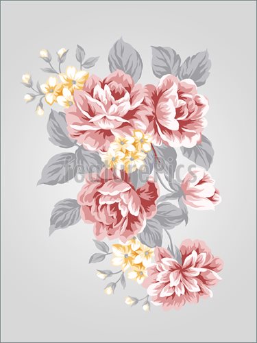 375x500 Illustration Of Hand Drawing Flowers - Hand Drawing Flowers