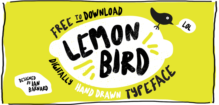 745x360 Free Font Foxhole Hand Drawn Ian Barnard - Hand Drawing Font