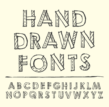 353x347 Hand Drawn Fonts Creative Vector Free Download - Hand Drawing Font
