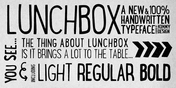600x300 Lunchbox Font - Hand Drawing Font