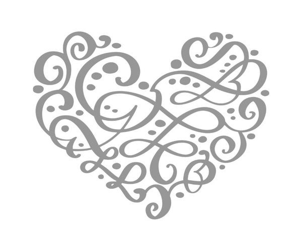 600x500 Hand Drawn Heart Love Valentine Flourish Separator Calligraphy - Hand Drawing Heart