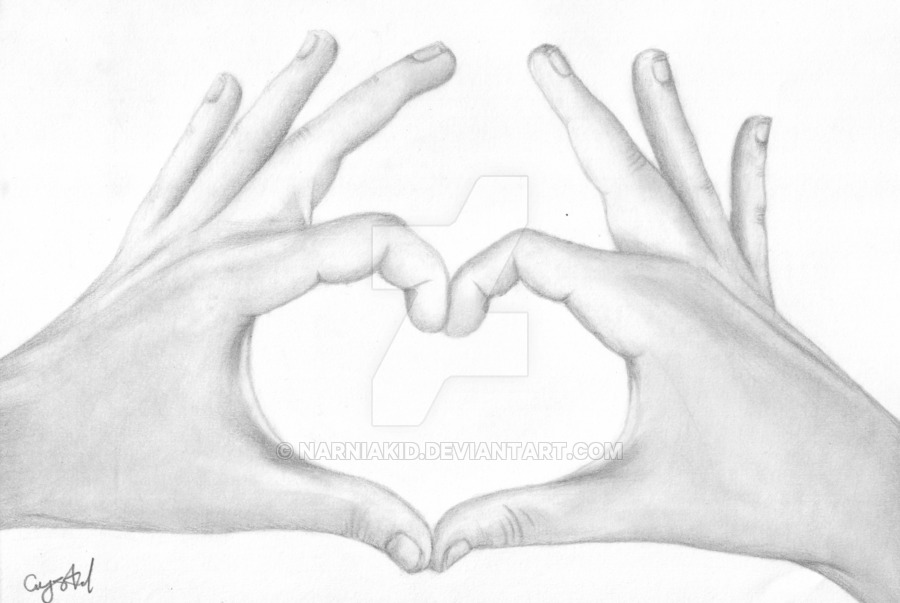 900x603 Heart Shaped Hands Drawing - Hand Drawing Heart