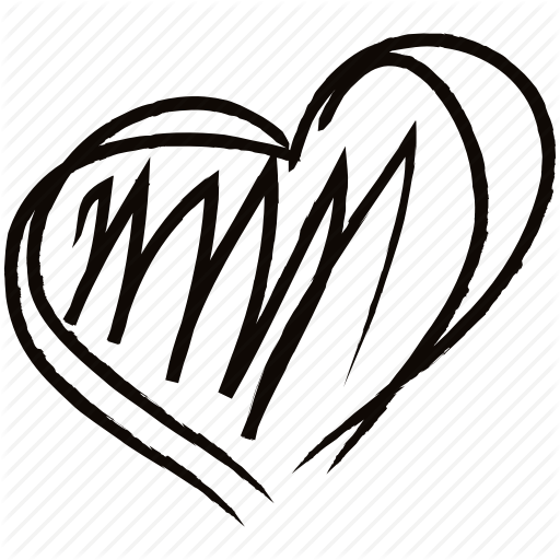 512x512 Drawing, Drawn, Hand, Heart, Like, Love Icon - Hand Drawing Heart