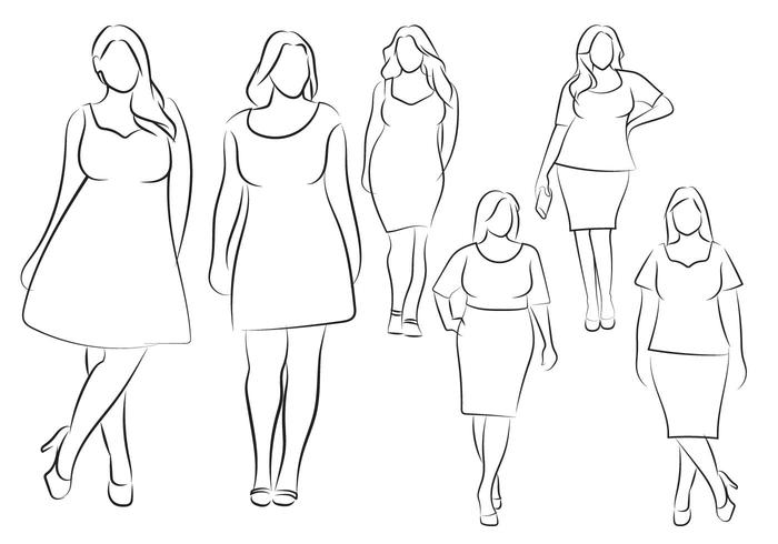700x490 Hand Drawn Outline Fashion Illustration - Hand Drawing Outline