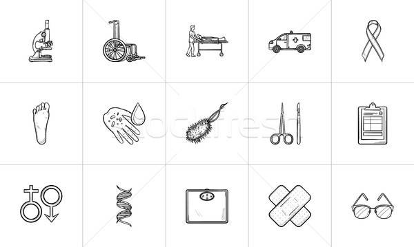 600x359 Medicine Hand Drawn Outline Doodle Icon Set Vector Illustration - Hand Drawing Outline